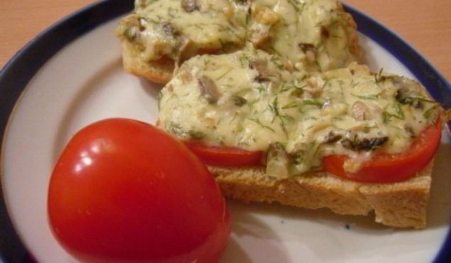 Рецепт бутерброды с шампиньонами