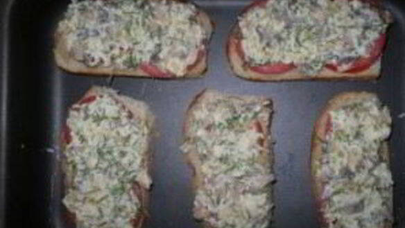 ШАГ 4. бутерброды с шампиньонами