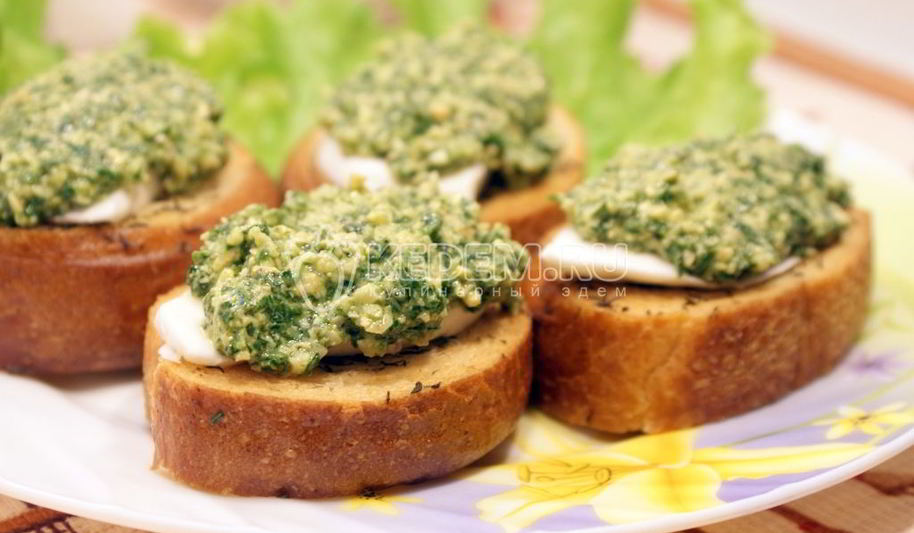 Рецепт горячие бутерброды с кешью