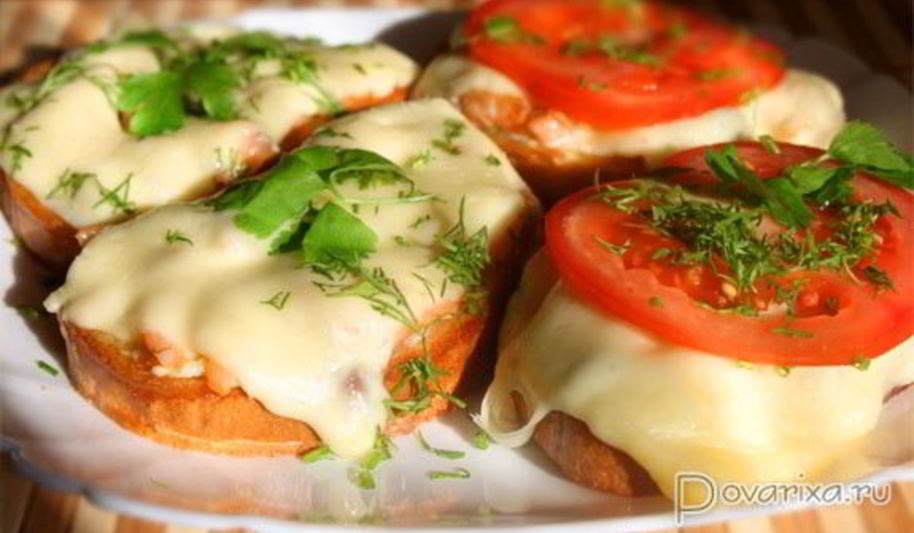 Рецепт горячие бутерброды с красной рыбой