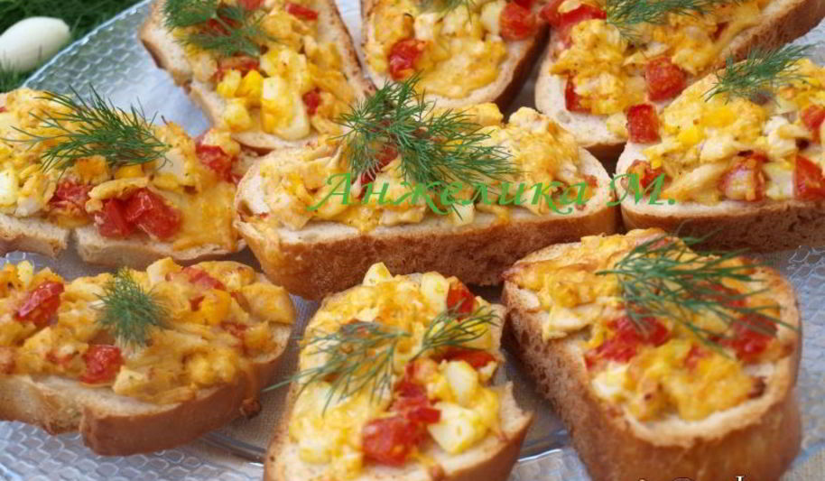 Рецепт горячие бутерброды с курицей и помидорами