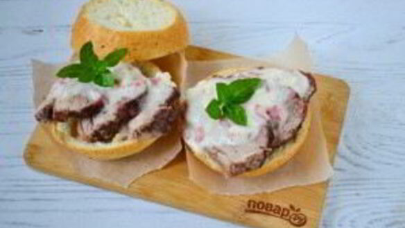 ШАГ 7. горячий бутерброд со свининой