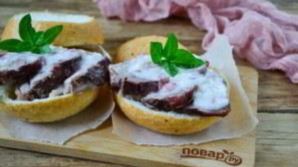 ШАГ 8. горячий бутерброд со свининой