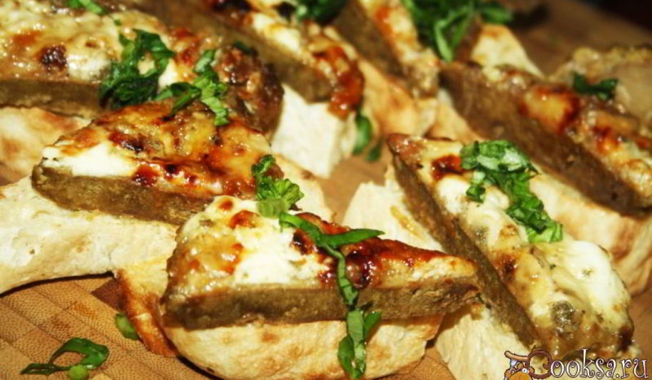 Рецепт пикантные бутерброды с говяжьей печенью