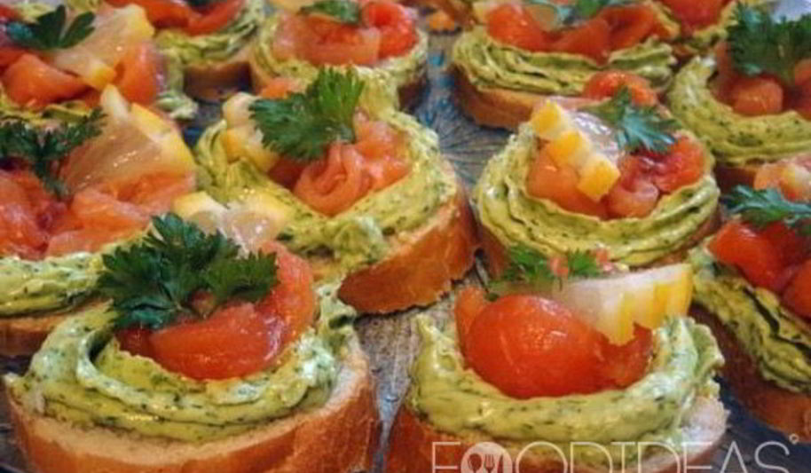 Рецепт праздничные бутерброды с семгой