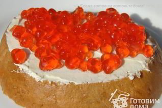 Торт Деликатес — бутерброд с икрой