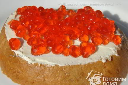 Торт Деликатес — бутерброд с икрой