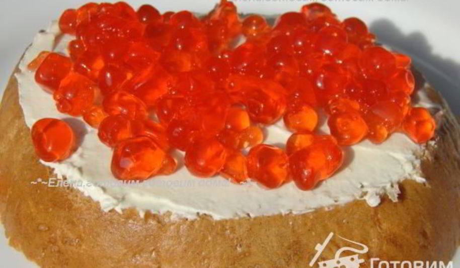 Рецепт торт деликатес — бутерброд с икрой
