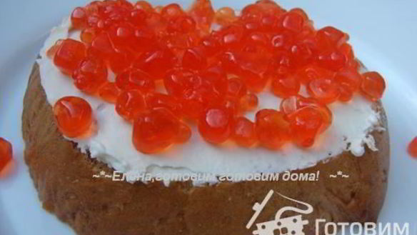 ШАГ 3. торт деликатес — бутерброд с икрой