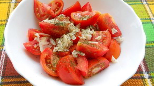 ШАГ 2. быстрые маринованные помидоры с чесноком