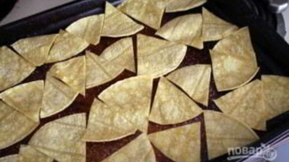 ШАГ 3. чипсы начос в духовке