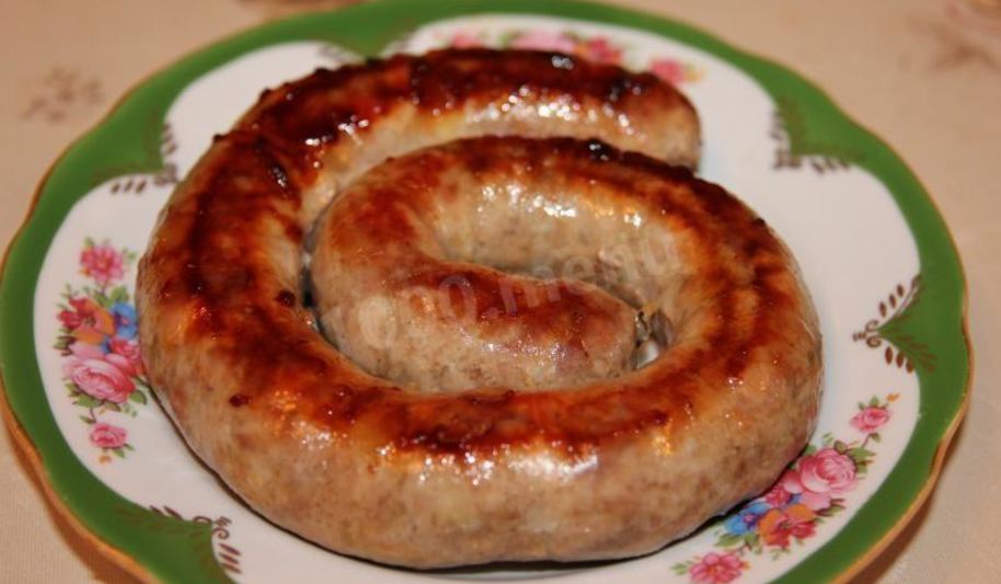 Рецепт домашняя колбаса из свинины в кишках