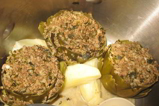 Фаршированный артишок по-средиземноморски