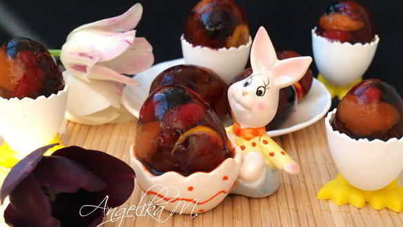 ШАГ 6. фруктово-ягодные заливные яйца