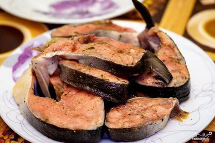 Горбуша маринованная