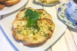 Гренки с сыром