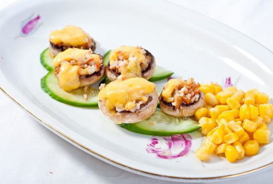 Грибная закуска с морской начинкой