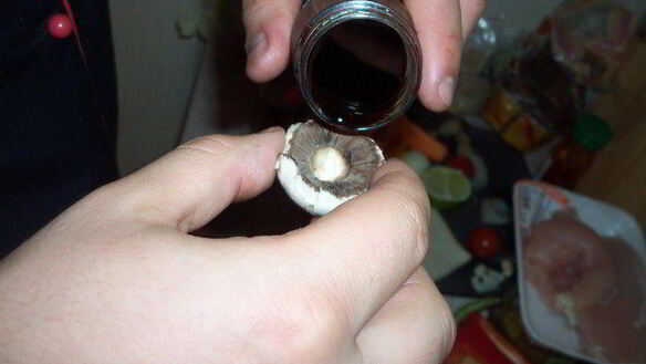 ШАГ 5. грибная закуска с морской начинкой