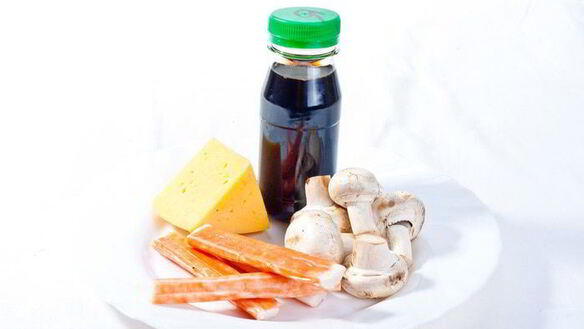 ШАГ 8. грибная закуска с морской начинкой