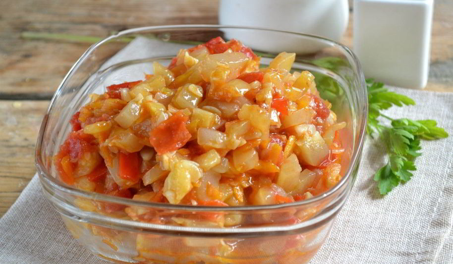 Рецепт икра кабачковая с перцем и помидорами