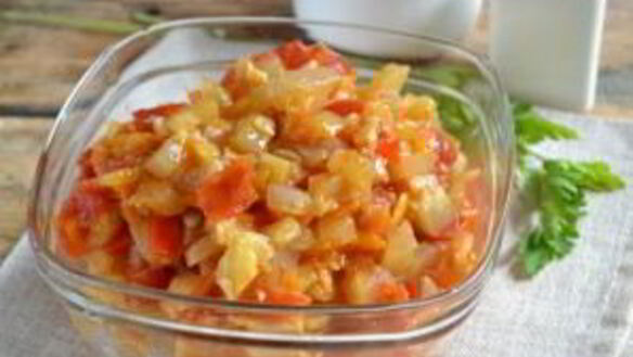 ШАГ 7. икра кабачковая с перцем и помидорами