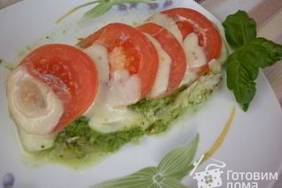 Капрезеиз запеченной рыбы