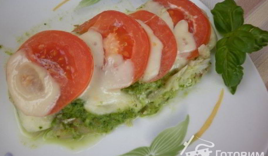 Рецепт капрезеиз запеченной рыбы