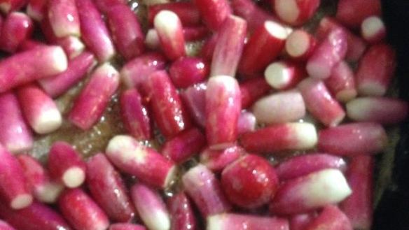 ШАГ 4. карамелизованный жареный редис