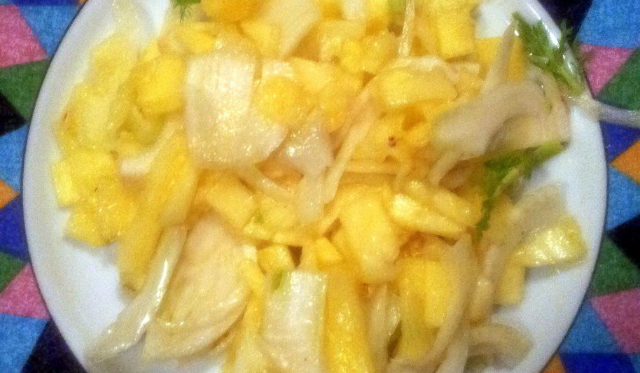 Рецепт карпаччо из фенхеля и ананаса