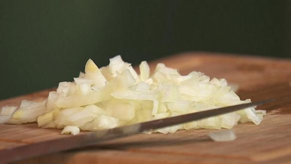 ШАГ 2. хумус с жареным фаршем