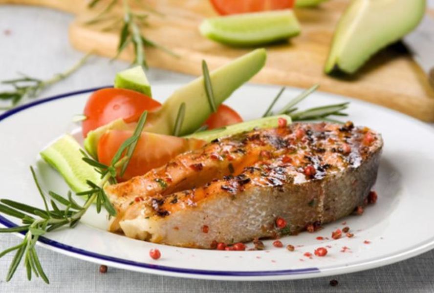 Маринованная семга гриль