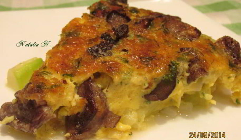 Рецепт фриттата из кабачков с грибами