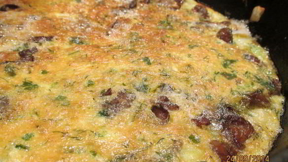 ШАГ 11. фриттата из кабачков с грибами