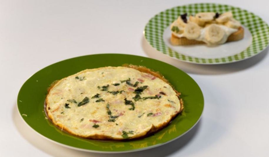 Рецепт фриттата с беконом и луком-пореем