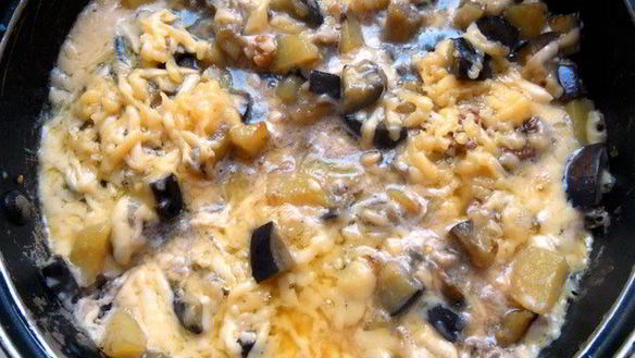 ШАГ 4. фриттата с картофелем, баклажанами и грецкими орехами