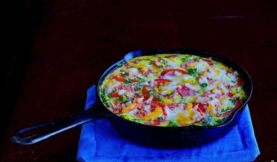 Рецепт фриттата с картофелем и ветчиной