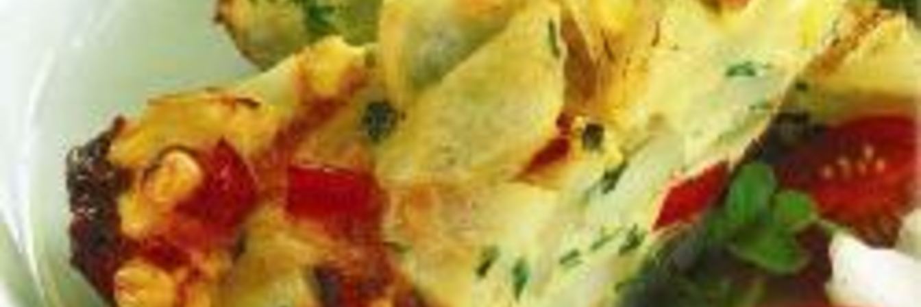 Фриттата с кукурузой и сладким перцем