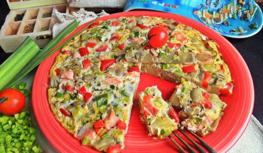 Рецепт фриттата с лососем и картофелем