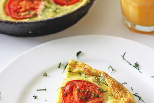 Фриттата с маскарпоне, ветчиной и сыром