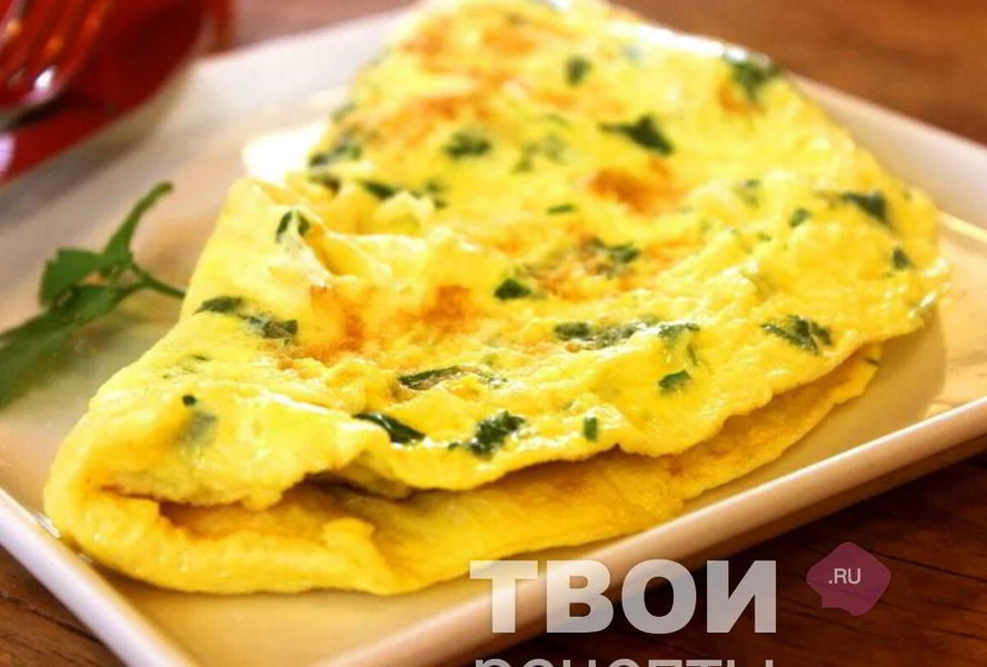 Классический омлет с ветчиной