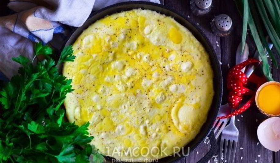 Рецепт омлет на сковороде