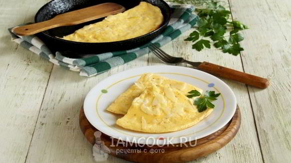 ШАГ 9. омлет на сметане на сковороде