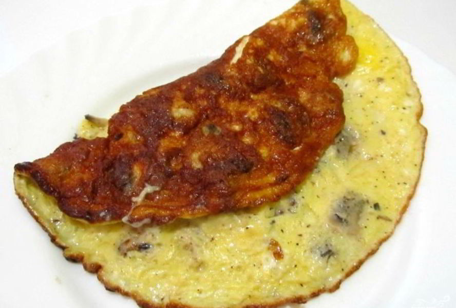 Омлет с грибами и сыром