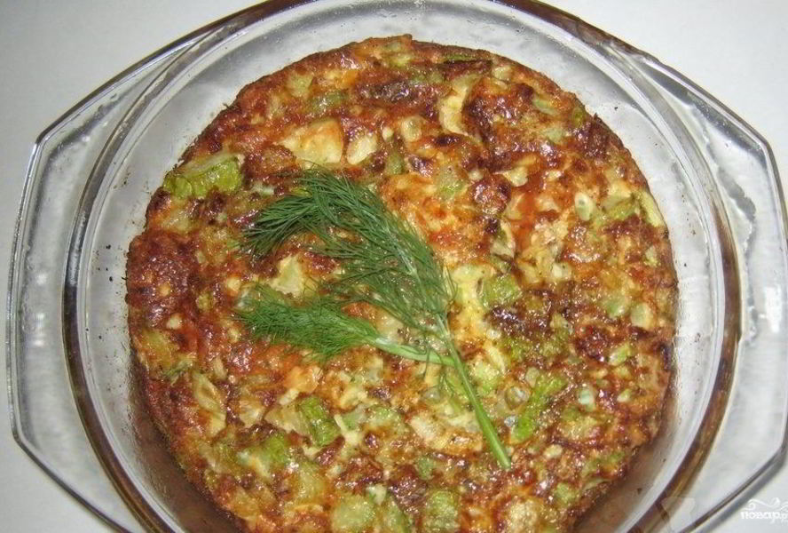 Омлет с кабачками в духовке