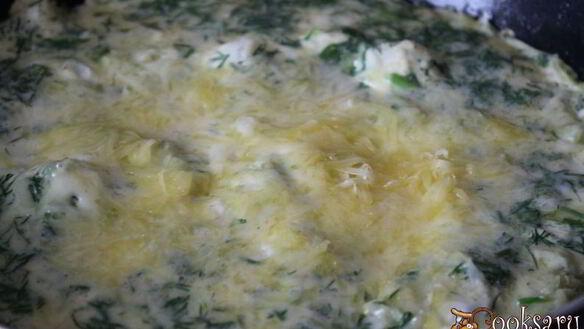 ШАГ 7. омлет с кабачком и зеленью