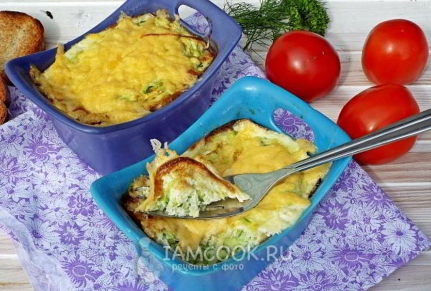 Омлет с кабачком в духовке
