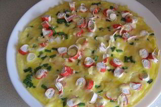 Омлет с крабовыми палочками