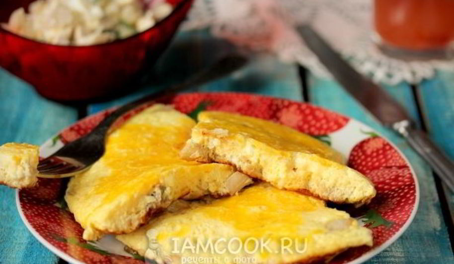Рецепт омлет с курицей