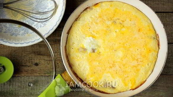 ШАГ 6. омлет с курицей
