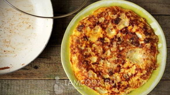 ШАГ 7. омлет с курицей